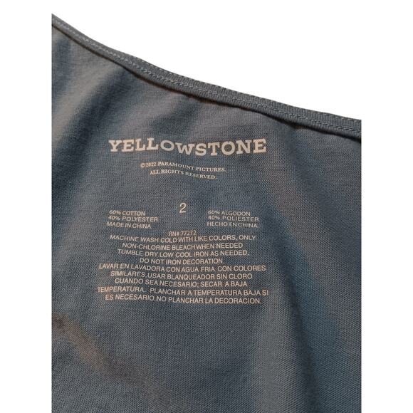 NEW TORRID 2 Yellowstone Off-Shoulder Top Shirt Tee Plus 2X Blue Soft Country - Picture 5 of 6